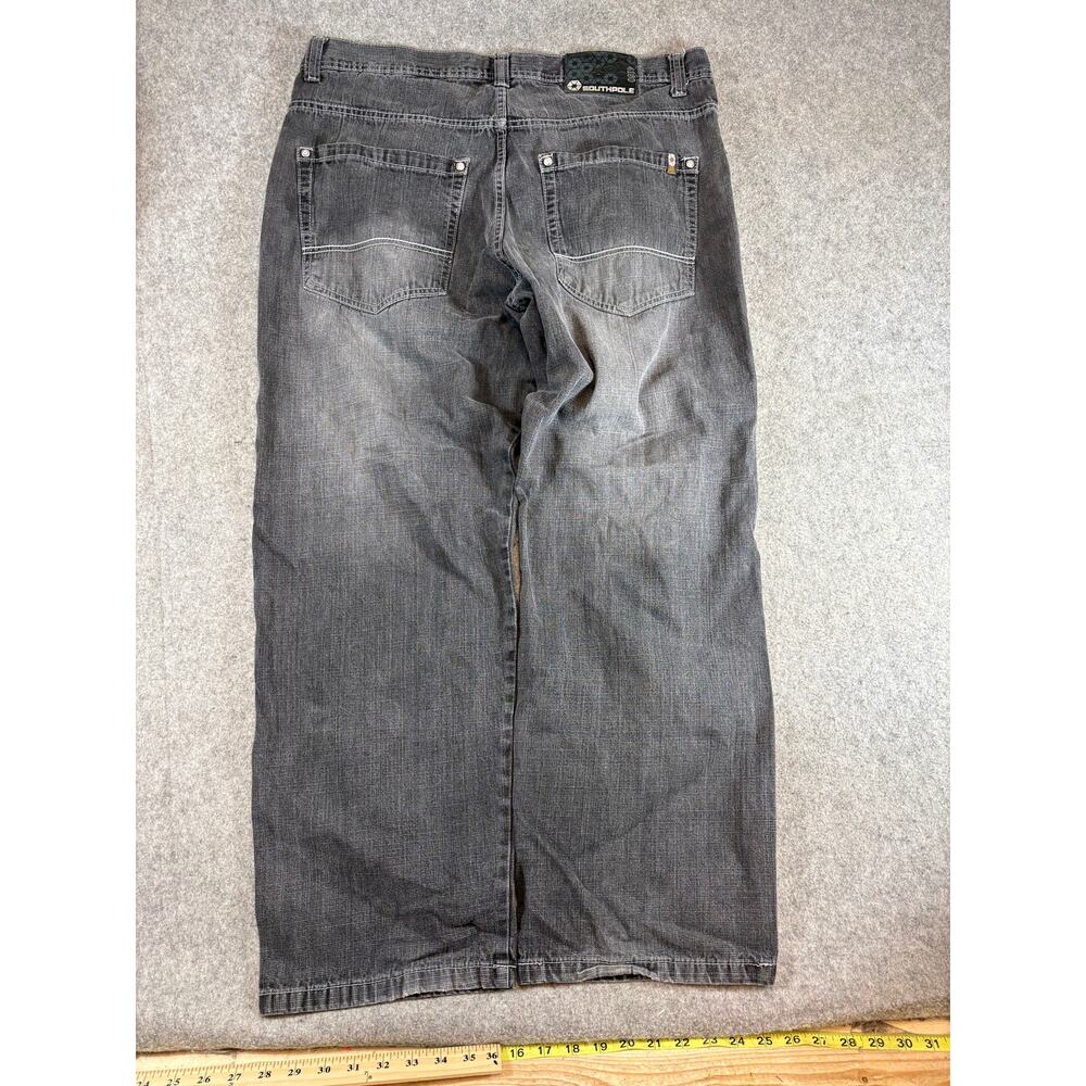 Vintage Southpole Baggy Jeans Mens 40x32 Gray Denim Relaxed Fit Faded Grunge Y2K
